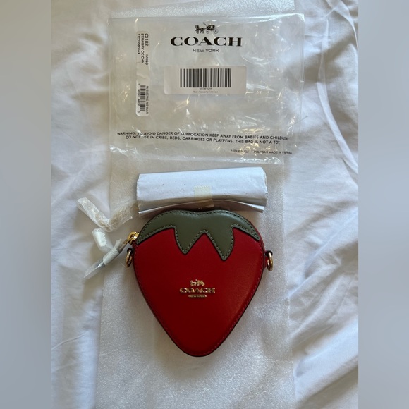 Coach Handbags - COACH Strawberry Coin Case 🍓